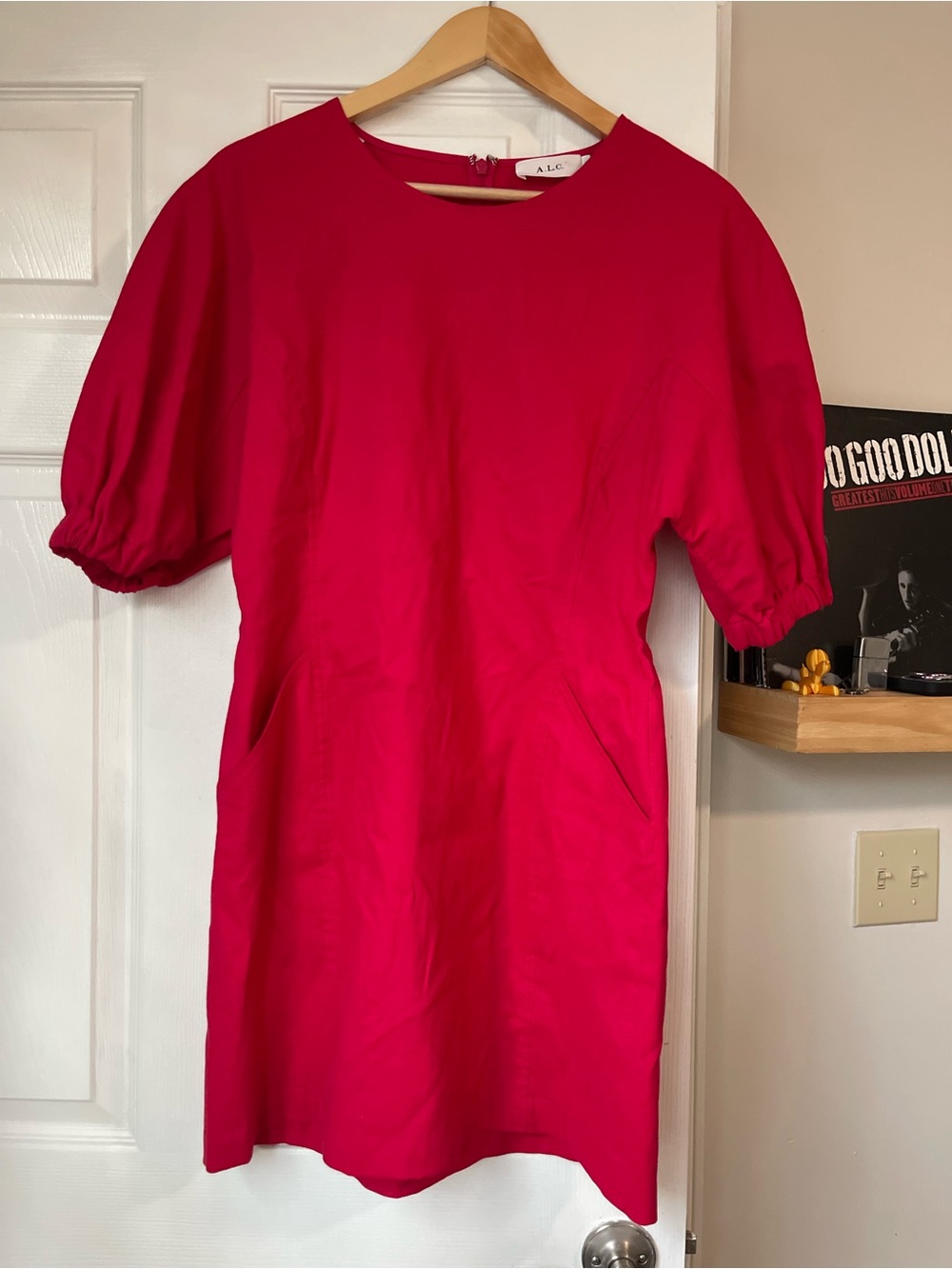 A.L.C. Red/Pink Structured Dress — Size 12